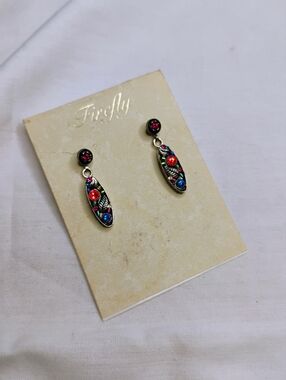 NWT Firefly Multicolor Leaf Drop Earrings